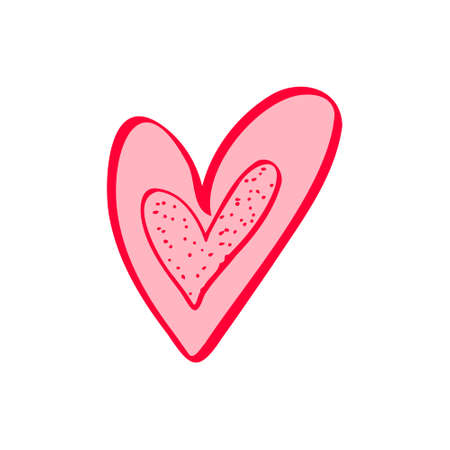 heart contour hand drawing with a brush background. Love pattern, postcard, heart abstract background. vector of hearts with Valentine's Day 14 February. Background for invitations and scrapbookinのイラスト素材