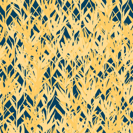 vector seamless pattern with leaves. botanical illustrationのイラスト素材