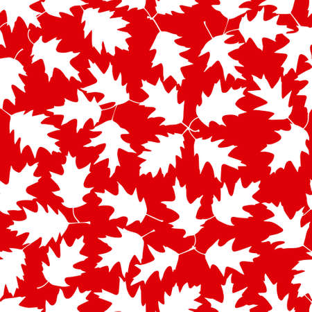 Vector seamless pattern with illustration of autumn leavesのイラスト素材