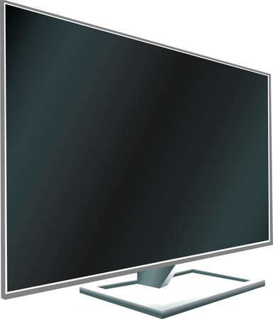 TV flat screen LCD, plasma realistic illustrationのイラスト素材