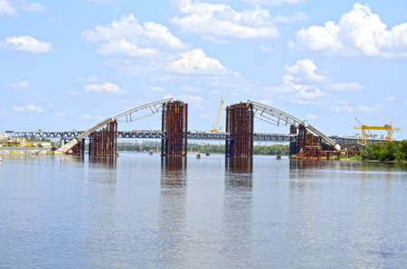 bridge constructionの写真素材