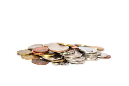 coins isolated on white background