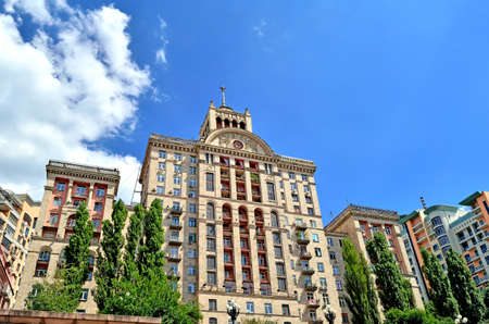 Building on Kreschatyk street, Kyiv, Ukraine の写真素材