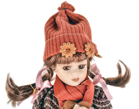 Vintage girl baby dollの写真素材