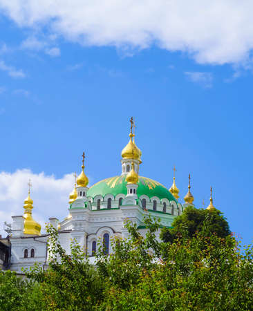 Panoramic view of the Great Lavra Belltower, Kiev Pechersk Lavra, Ukraine, Kiev Pechersk Lavra, Ukraine の写真素材
