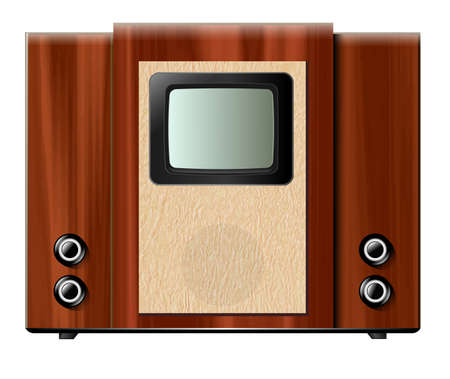 Old tv, vintage vector illustrationのイラスト素材