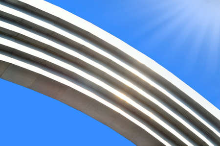 Memorial Arch of Friendship of Peoples. Landmark of Kiev located on the right bank of the Dnieper.のeditorial素材