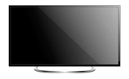 TV flat screen lcd plasma realistic vector illustrationのイラスト素材