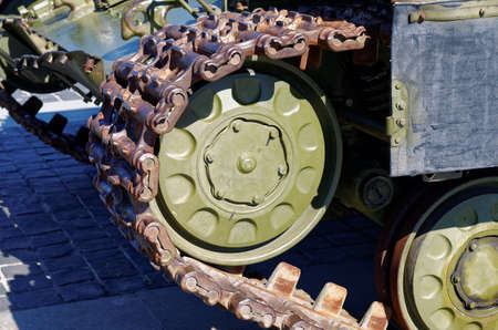Military equipment tank. Tank tracksの写真素材