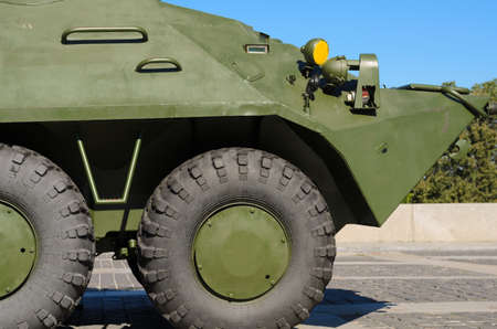 An old Soviet Armored troop-carrierの写真素材