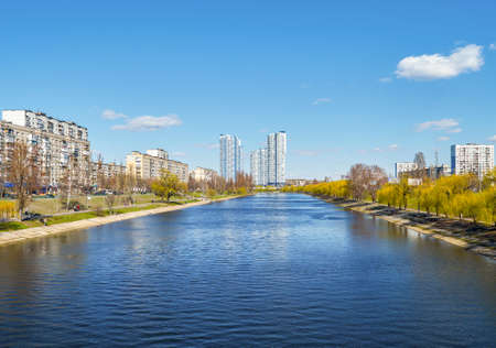 View of Kiev  Ukraine Banks of the Dnieper riverの写真素材