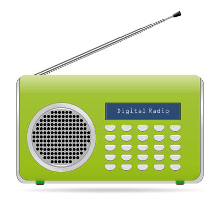 Old, retro radio waves, tuner sign Isolated on white backgroundのイラスト素材