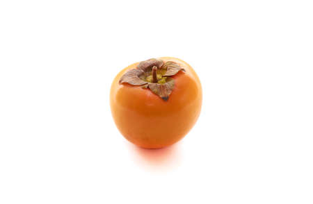 Fresh persimmon isolated on white backgroundの写真素材