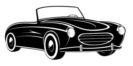Retro car. Vintage car. Sport carのイラスト素材