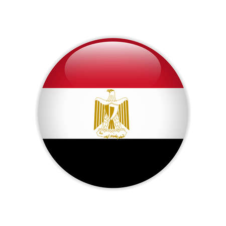 Egypt flag on buttonのイラスト素材