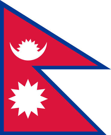 flag of Nepal Vector illustrationのイラスト素材