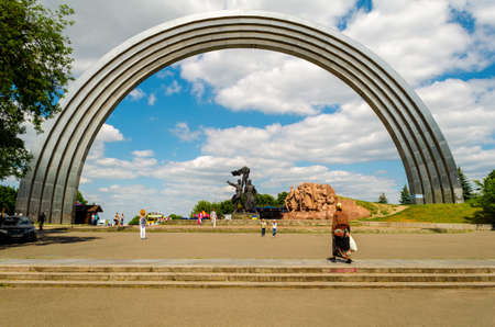KYIV, UKRAINE - JUNE 02, 2016 Monument of Reunion in Kiev, Ukraineのeditorial素材