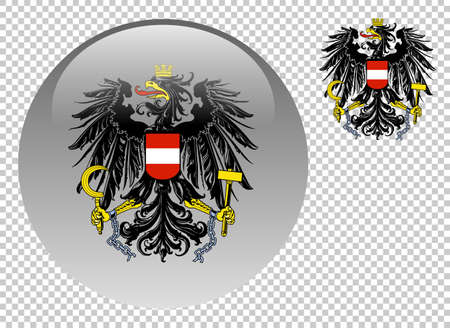 Coat of arms of Austria vector illustration on a transparent backgroundのイラスト素材