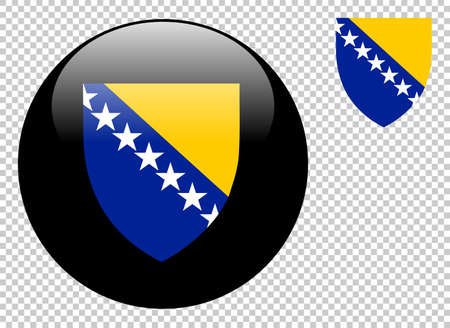 Coat of arms of Bosnia and Herzegovina vector illustration on a transparent backgroundのイラスト素材