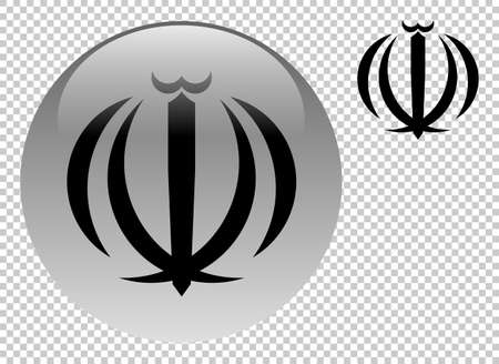 Coat of arms of Iran vector illustration on a transparent backgroundのイラスト素材
