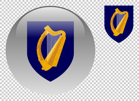 Coat of arms of Ireland vector illustration on a transparent backgroundのイラスト素材