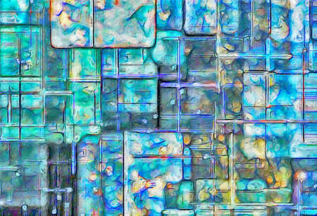 Abstract background. Art pattern. Modern design. Drawing acrylic paintsの写真素材