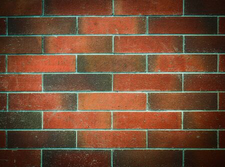 Red old brick wall for background