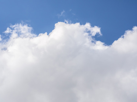 Blue sky with cloudy on the bright sunny day with copy spaceの写真素材