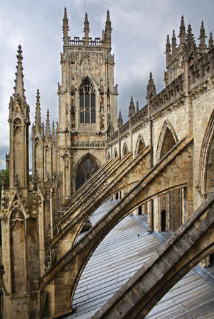 A view from top of York Minster’s tower 