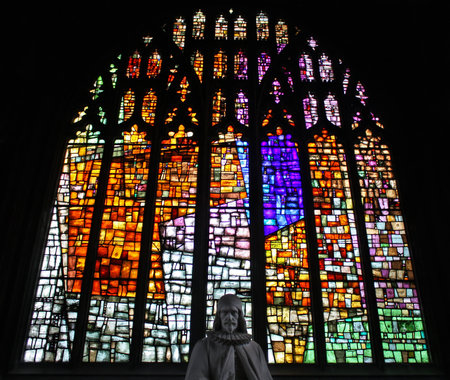 Stained glass in Manchester Cathedralのeditorial素材