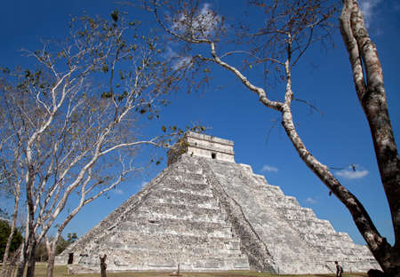 Chichen Itza Kukulkan templeの写真素材