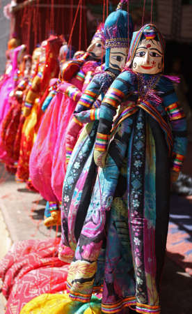 Hanging Indian Puppetsの写真素材