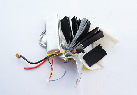 What is Inside the lithium polymer (lipo) batteryの写真素材