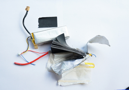 What is Inside the lithium polymer (lipo) batteryの写真素材