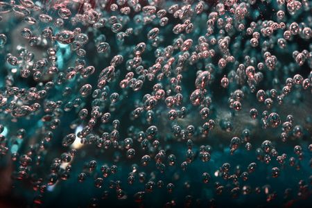Bubbles of argon gas trapped in polystyrene gel