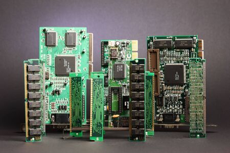 Group of several  components vertically aligned