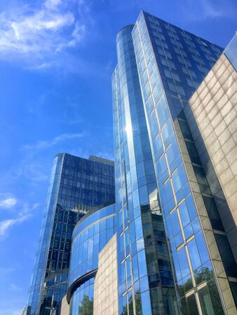 Office buildings in the European Parliament in European district in Brussels, Belgiumの素材