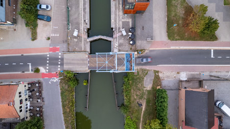 Rijkevorsel, Belgium, 9th of June, 2022, Little village of Sint Jozef, on the canal Dessel Schoten...