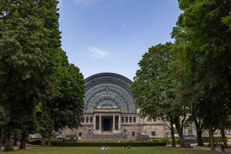Brussels, Belgium, 23 june 2023. Entry of the Northern Hall of the Parc du Cinquantenaire with the...