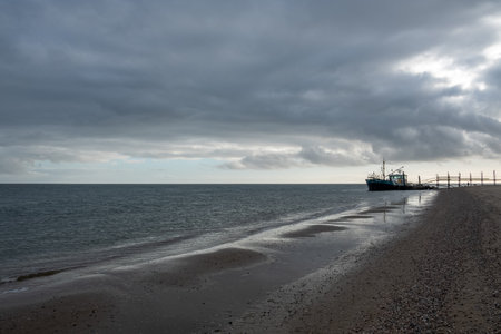 Eierland, De Cocksdorp, Texel, The Netherlands, Oktober 28th, 2024, A tranquil and peaceful beach...