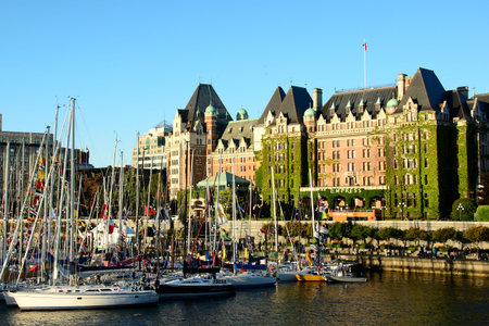 Inner harbor in Victoria British Columbia Canada 2014のeditorial素材