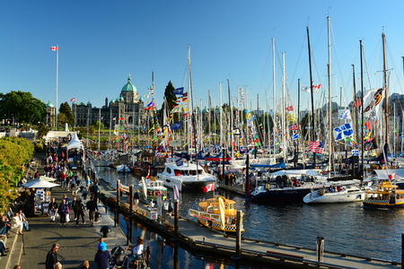 Victoria BC,Canada, at the inner harbor being a tourist.のeditorial素材