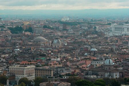 Roman skyline as seen from the top of St. Peters basilica.の写真素材
