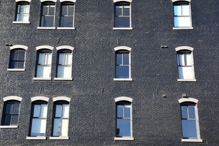 Abstract black background with windows.の写真素材