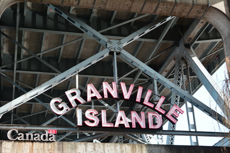 Granville Island entrance signのeditorial素材
