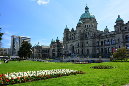 Parliament buildings in Victoria BC,Canadaのeditorial素材