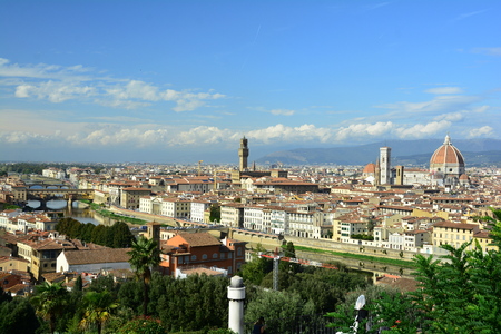 The awesome skyline of the Tuscan capital of Florence Italy.のeditorial素材