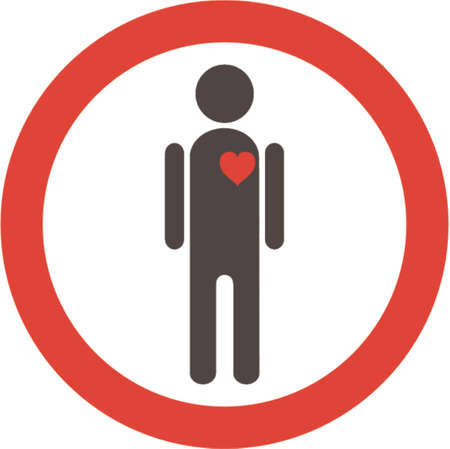 Attention! Love! A vector illustration. It is isolated on a white background.のイラスト素材