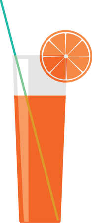 Citron juice in a glass. A vector illustration. It is isolated on a white background.のイラスト素材