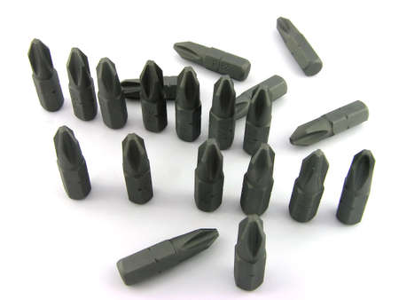 Set of screw-drivers. A close up. It is isolated on a white background.
